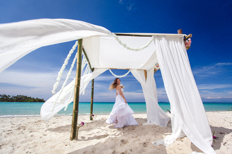 Wedding in Klong Han wild Beach, Koh Kood island, Thailand